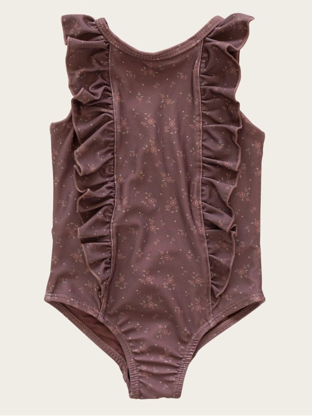 Jamie Kay | Ruffled Floral One-Piece Girls Swimsuit - Abode Rose